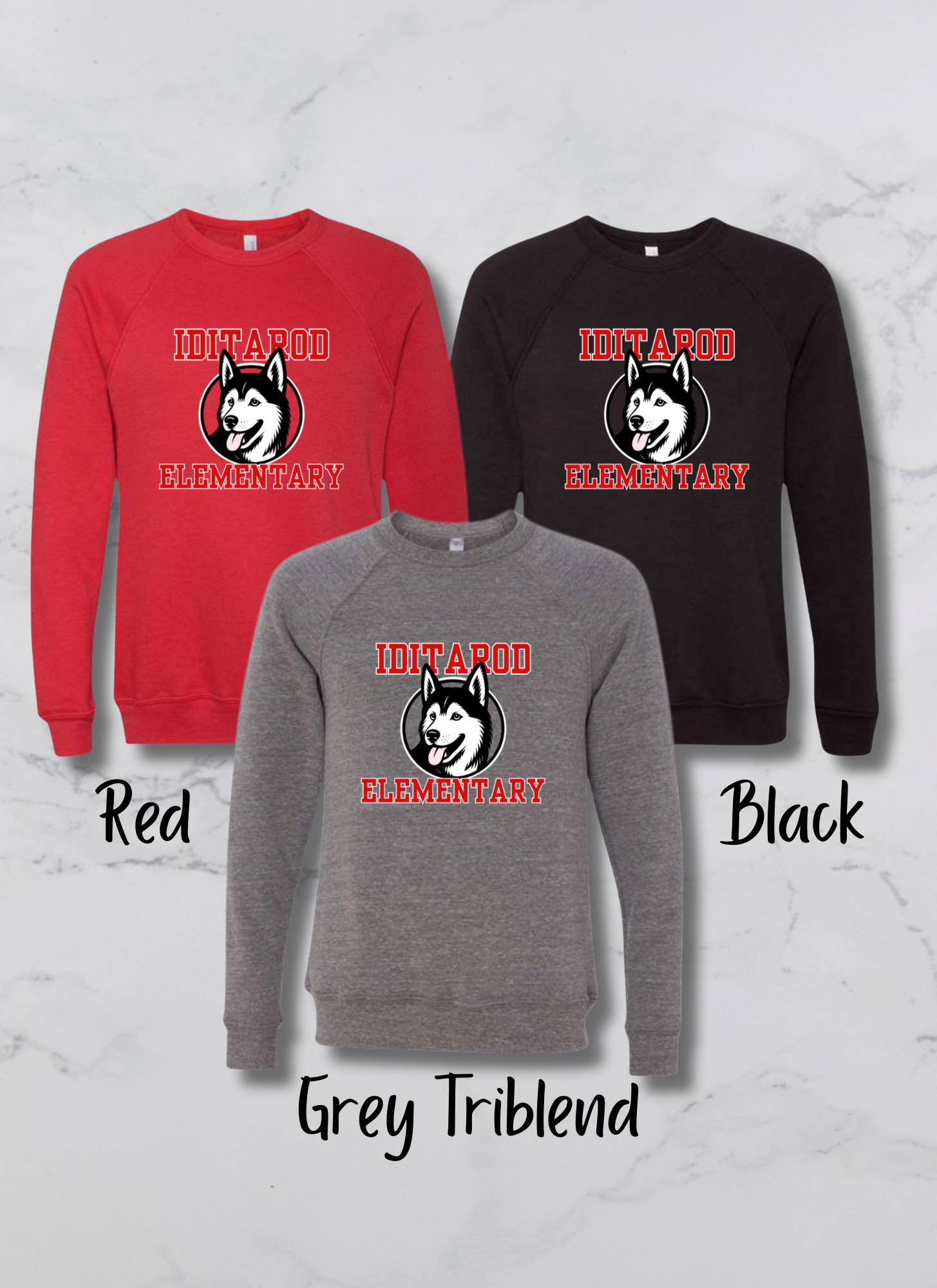 Adult Iditarod Husky Crewneck Sweater