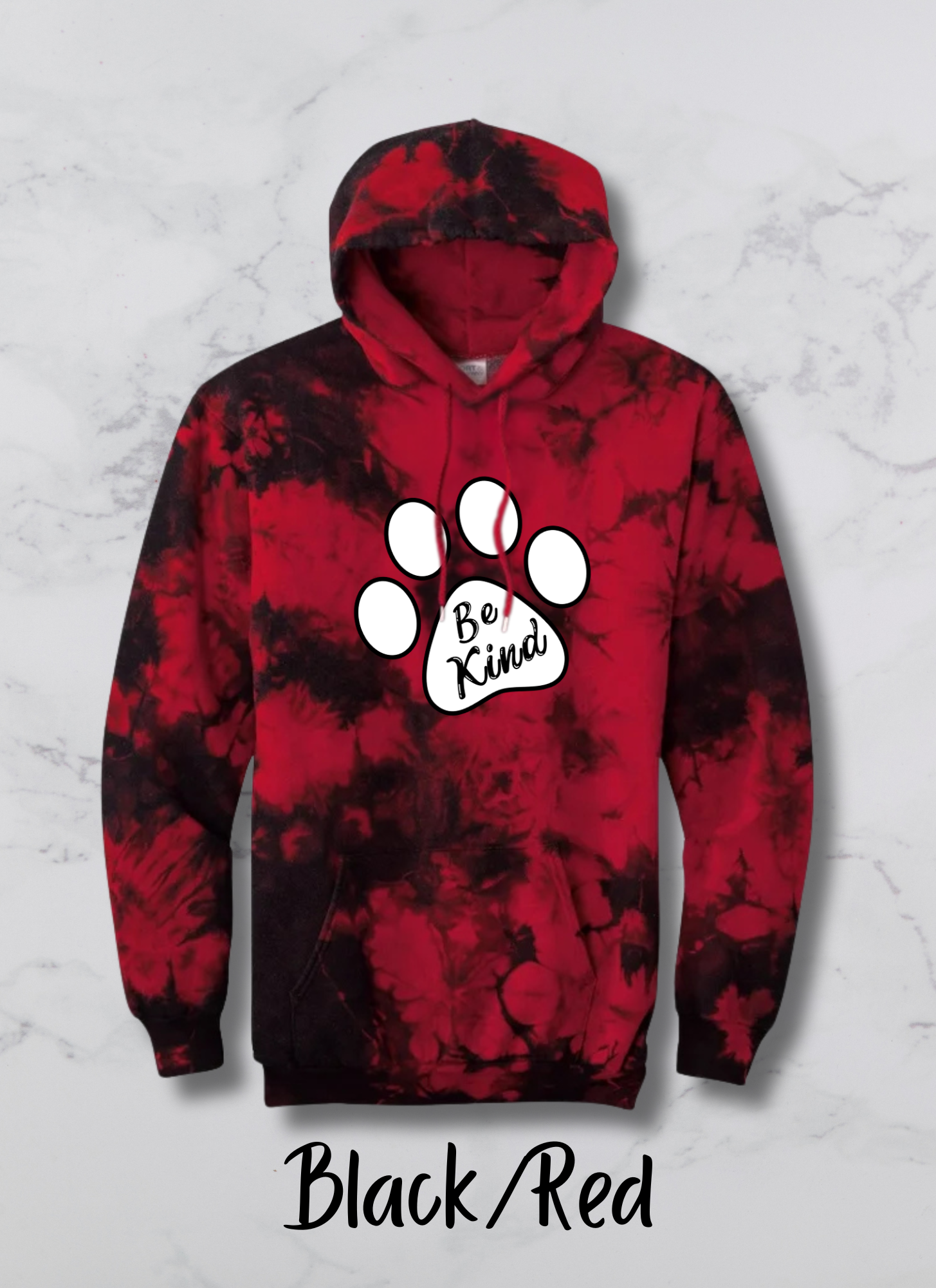 Adult Husky Paw Be Kind Hoodie