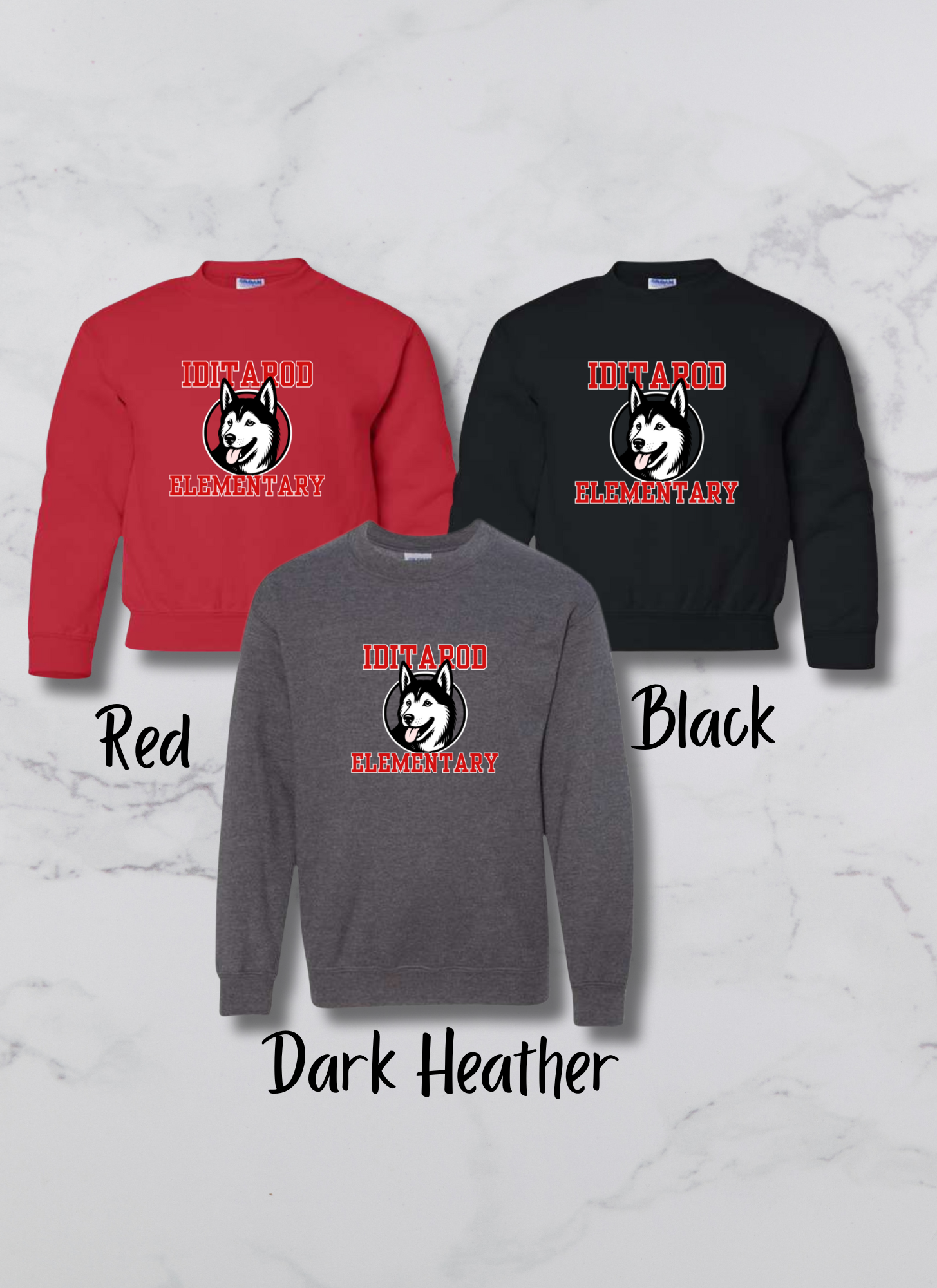 Youth Iditarod Husky Crewneck Sweater