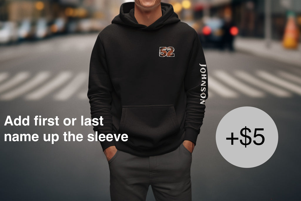 Custom Senior 2026 Sports Hoodie | Personalized Number & Name Sleeve