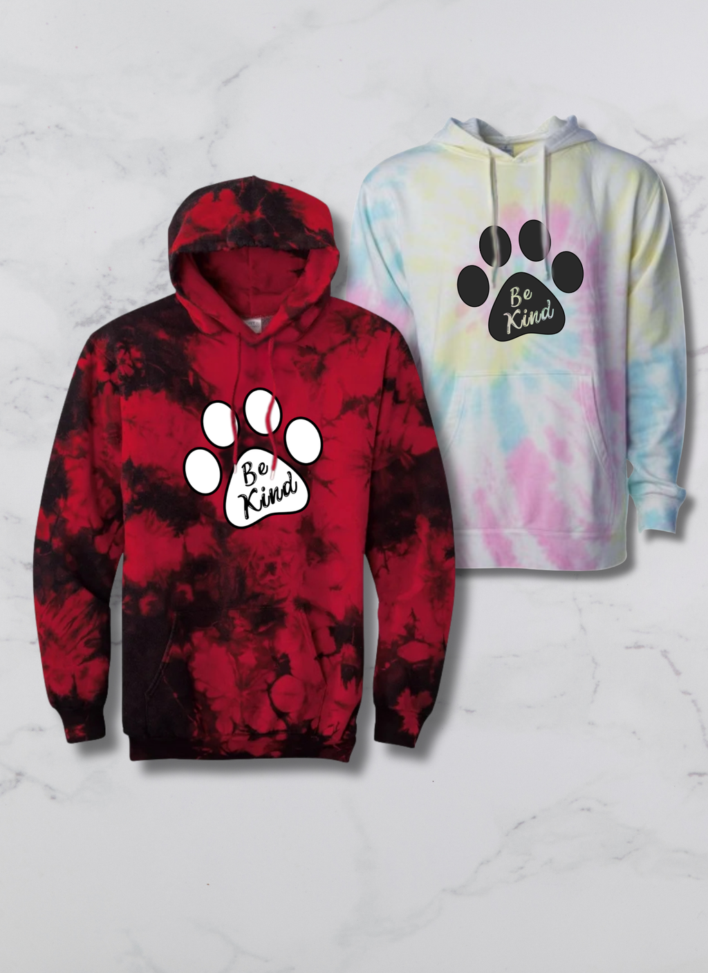 Adult Husky Paw Be Kind Hoodie