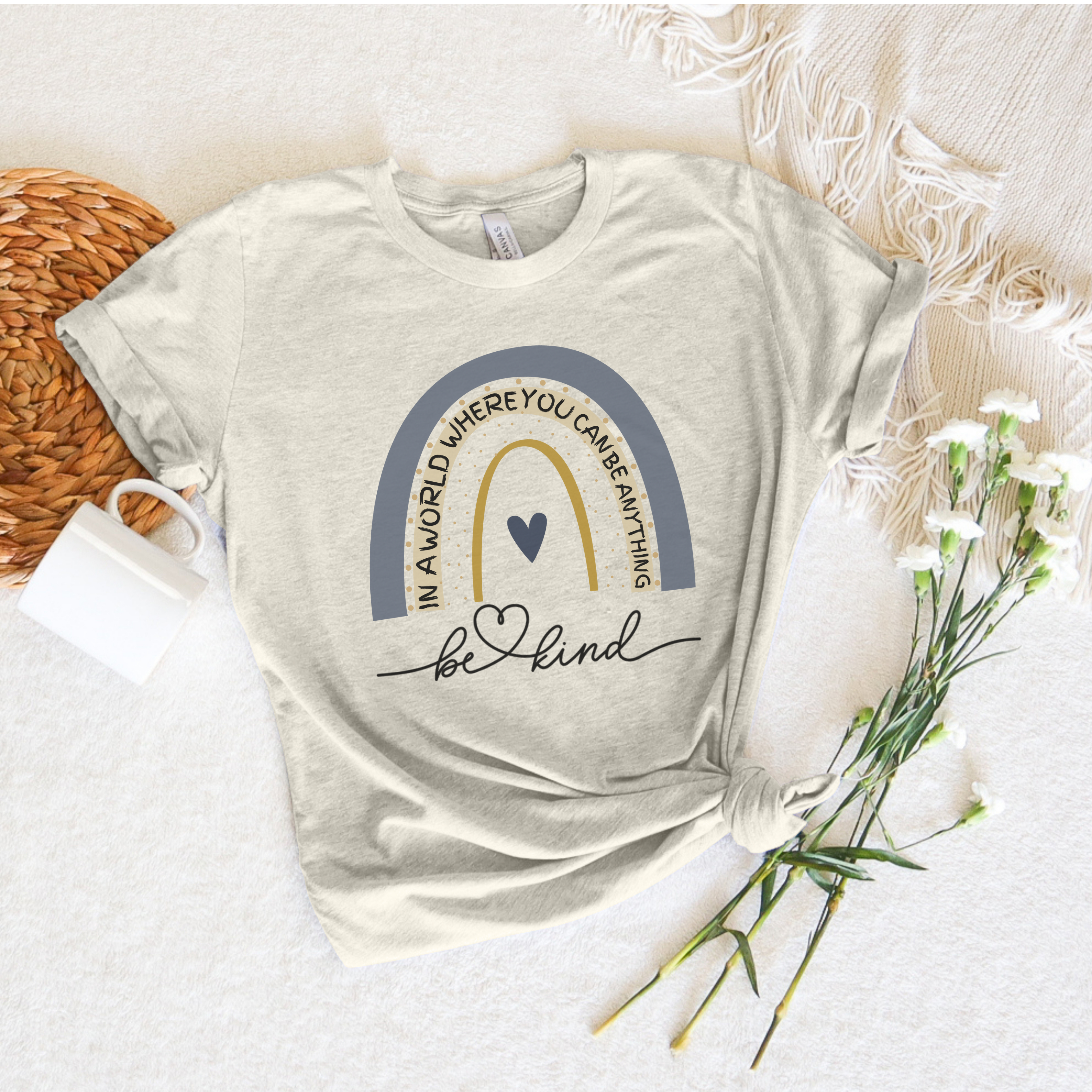 Be Kind Rainbow Graphic Tee