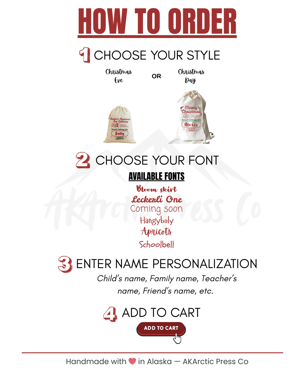 Personalized Christmas Gift Bags