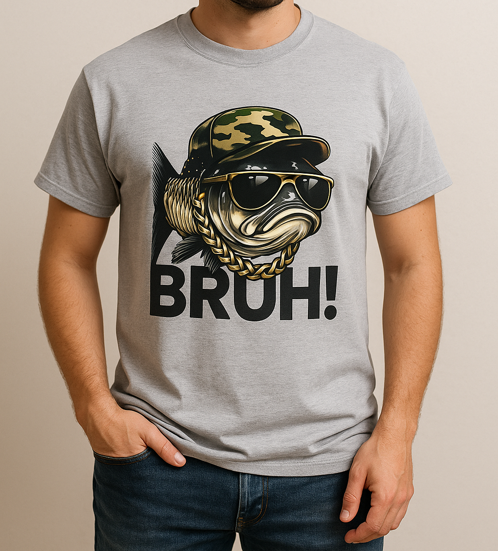 “BRUH!” Fish Graphic Tee