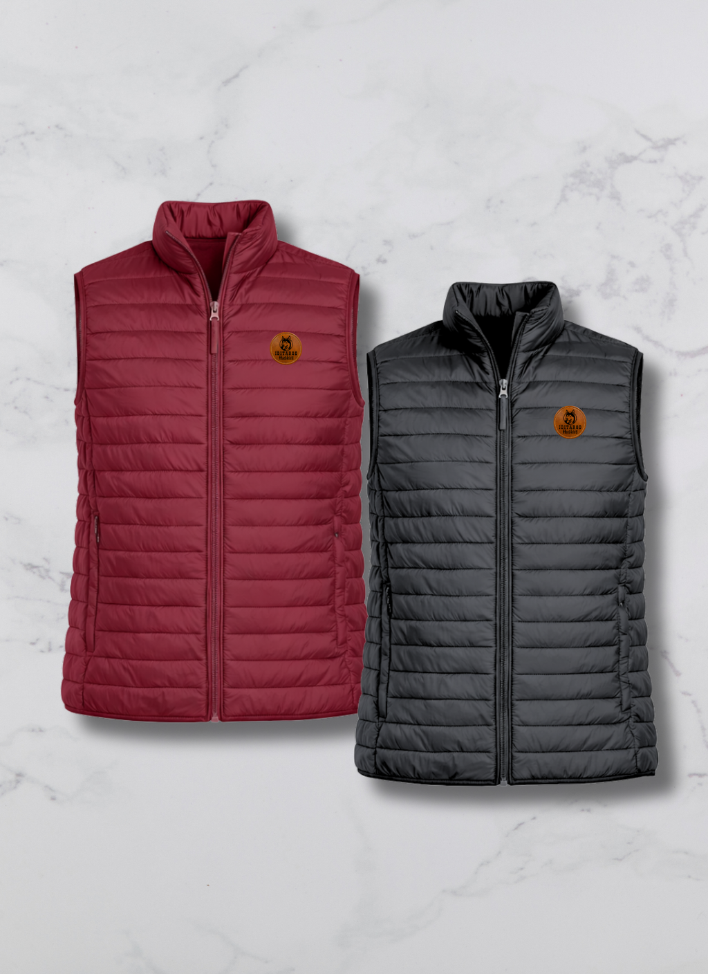 Men’s Vest with Iditarod Huskies Engraved patch