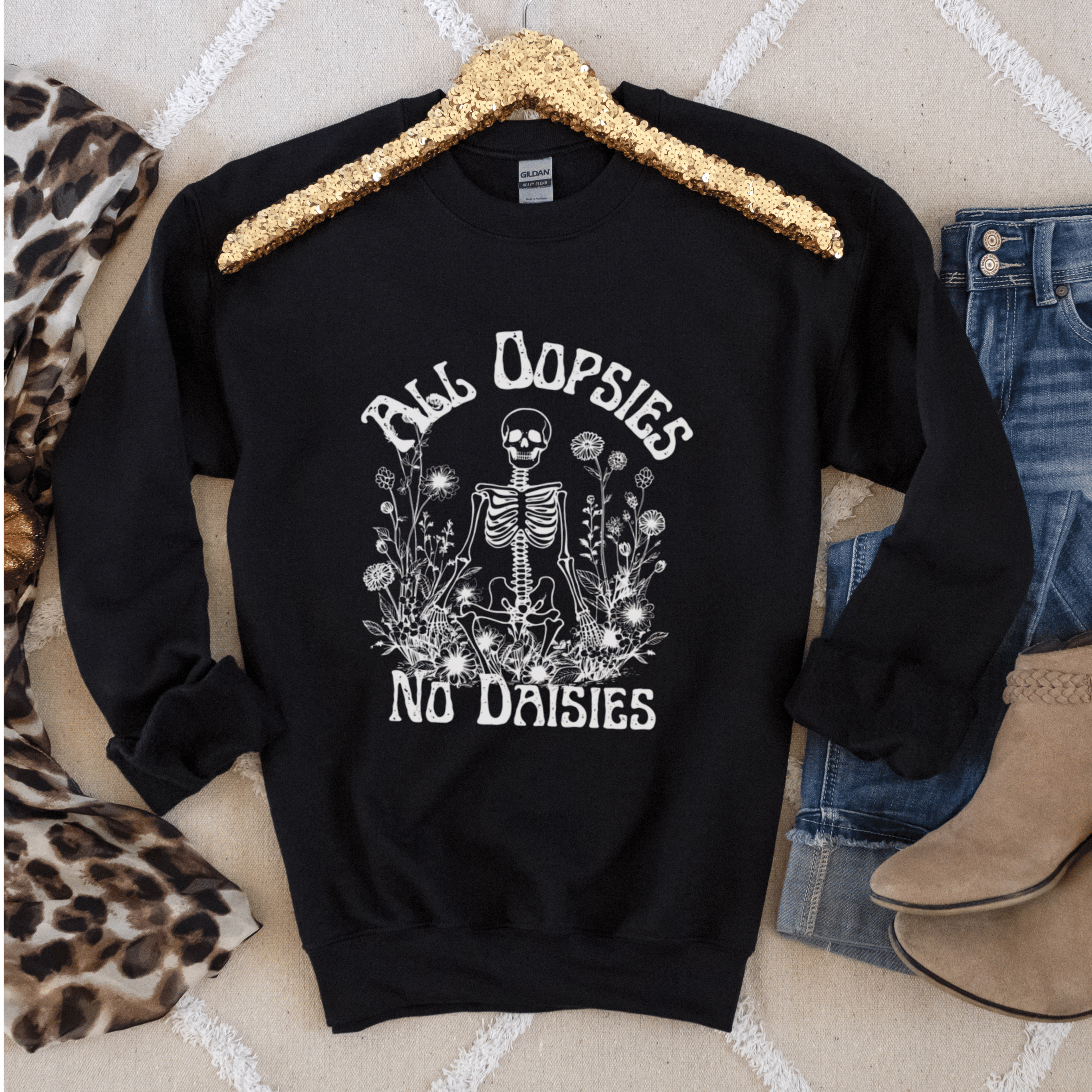 All Oopsies No Daisies Skeleton Sweatshirt