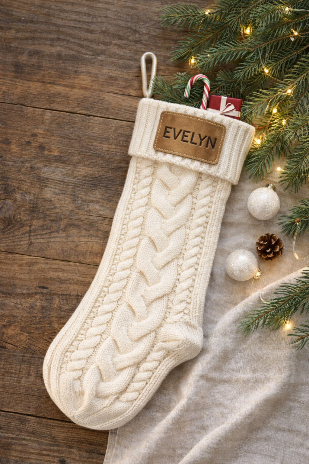Personalized Family Christmas Stockings – Custom Name Patch